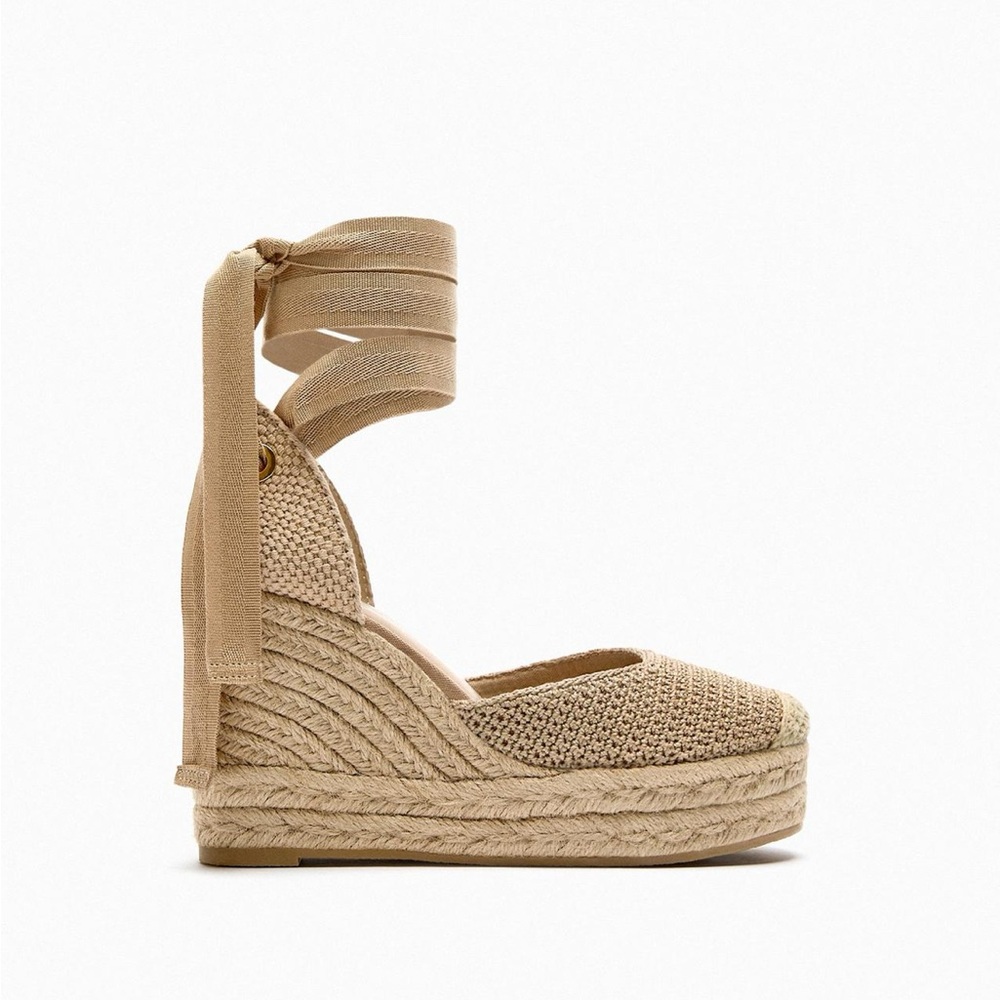 Zara Tan Espadrille Wedges